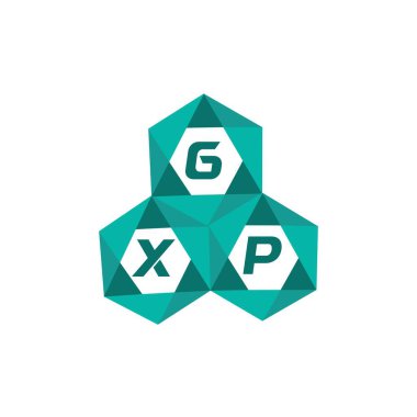 GXP yaratıcı minimalist harf logosu. GXP benzersiz vektör baş harfleri harf logosu tasarımı