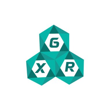 GXR yaratıcı minimalist harf logosu. GXR benzersiz vektör baş harfleri harf logosu tasarımı