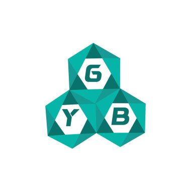 GYB yaratıcı minimalist harf logosu. GYB benzersiz vektör baş harfleri harf logosu tasarımı