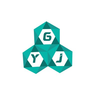 GYJ yaratıcı minimalist harf logosu. GYJ benzersiz vektör baş harfleri harf logosu tasarımı