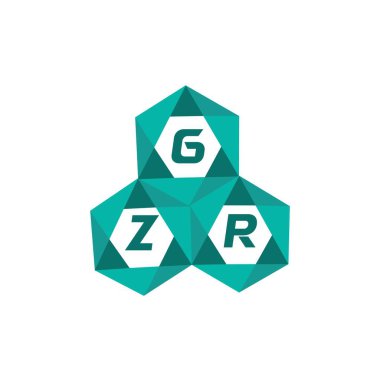 GZR yaratıcı minimalist harf logosu. GZR benzersiz vektör baş harfleri harf logosu tasarımı