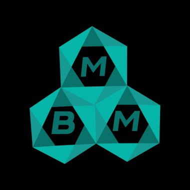 MBM yaratıcı minimalist harf logosu. MBM benzersiz vektör baş harfleri alfabe harfi logo tasarımı