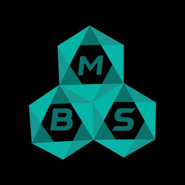 MBS yaratıcı minimalist harf logosu. MBS eşsiz vektör baş harfleri alfabe harf logosu tasarımı