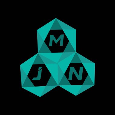 MJN yaratıcı minimalist harf logosu. MJN benzersiz vektör baş harfleri harf logosu tasarımı