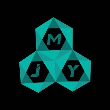 MJY yaratıcı minimalist harf logosu. MJY benzersiz vektör baş harfleri harf logosu tasarımı