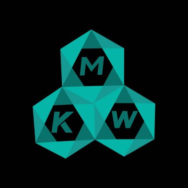 MKW yaratıcı minimalist harf logosu. MKW eşsiz vektör baş harfleri harf logosu tasarımı