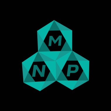 MNP yaratıcı minimalist harf logosu. MNP benzersiz vektör baş harfleri harf logosu tasarımı