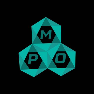 MPO yaratıcı minimalist harf logosu. MPO benzersiz vektör baş harfleri alfabe harfi logo tasarımı