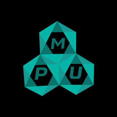 MPU yaratıcı minimalist harf logosu. MPU benzersiz vektör baş harfleri harf logosu tasarımı