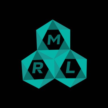 MRL yaratıcı minimalist harf logosu. MRL benzersiz vektör baş harfleri alfabe harf logosu tasarımı