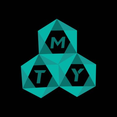 MTY yaratıcı minimalist harf logosu. MTY benzersiz vektör baş harfleri alfabe harf logosu tasarımı