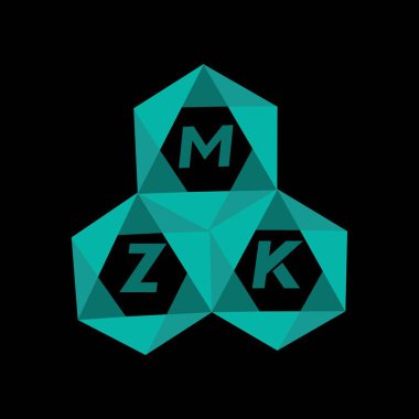 MZK yaratıcı minimalist harf logosu. MZK benzersiz vektör baş harfleri harf logosu tasarımı