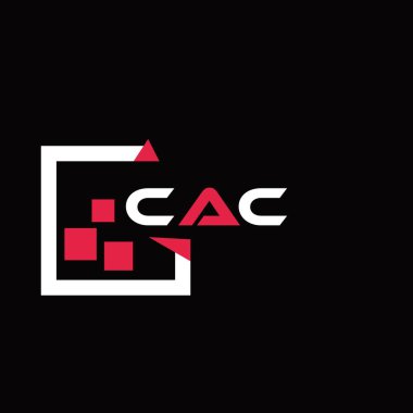 PrintCAC yaratıcı minimalist harf logosu. CAC benzersiz vektör baş harfleri alfabe harfi logo tasarımı