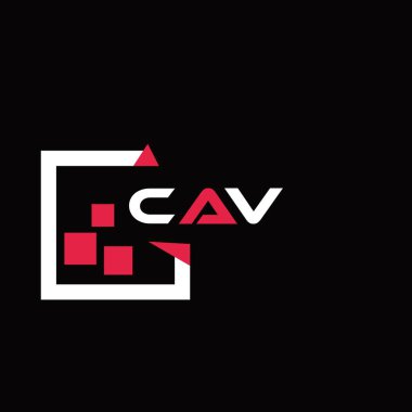 CAV yaratıcı minimalist harf logosu. CAV benzersiz vektör baş harfleri alfabe harfi logo tasarımı