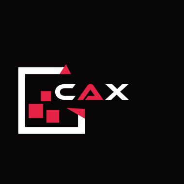 CAX yaratıcı minimalist harf logosu. CAX eşsiz vektör baş harfleri alfabe harfi logo tasarımı