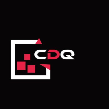 CDQ yaratıcı minimalist harf logosu. CDQ eşsiz vektör baş harfleri alfabe harf logosu tasarımı