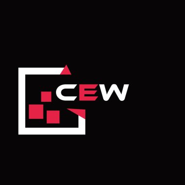 CEW yaratıcı minimalist harf logosu. CEW eşsiz vektör baş harfleri alfabe harfi logo tasarımı