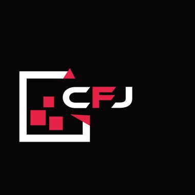 CFJ yaratıcı minimalist harf logosu. CFJ benzersiz vektör baş harfleri harf logosu tasarımı