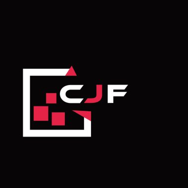 CJEF yaratıcı minimalist harf logosu. CJEF benzersiz vektör baş harfleri alfabe harfi logo tasarımı