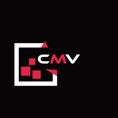 CMV yaratıcı minimalist harf logosu. CMV benzersiz vektör baş harfleri harf logosu tasarımı