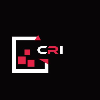 CRI yaratıcı minimalist harf logosu. CRI benzersiz vektör baş harfleri harf logosu tasarımı