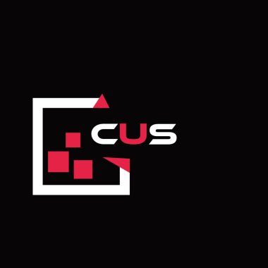 CUS yaratıcı minimalist harf logosu. CUS benzersiz vektör baş harfleri alfabe harf logosu tasarımı