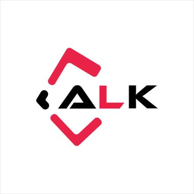 PrintALK yaratıcı minimalist harf logosu. ALK benzersiz vektör baş harfleri alfabe harfi logo tasarımı