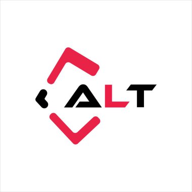 ALT yaratıcı minimalist harf logosu. ALT benzersiz vektör baş harfleri alfabe harfi logo tasarımı