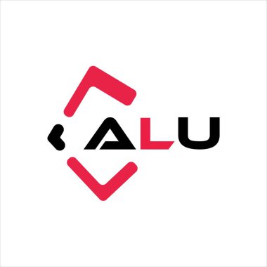 ALU yaratıcı minimalist harf logosu. ALU benzersiz vektör baş harfleri harf logosu tasarımı