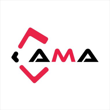 AMA minimalist harf logosu. AMA benzersiz bir vektör baş harfleri harf logosu tasarımı