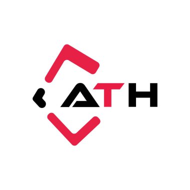 ATH yaratıcı minimalist harf logosu. ATH benzersiz vektör baş harfleri alfabe harfi logo tasarımı