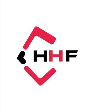 Yaratıcı minimalist harf logosu. HHF benzersiz vektör baş harfleri harf logosu tasarımı