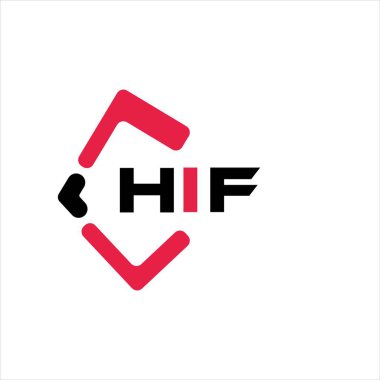 HIF yaratıcı minimalist harf logosu. HIF benzersiz vektör baş harfleri alfabe harfi logo tasarımı