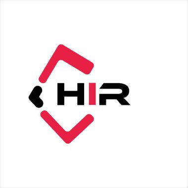 HIR yaratıcı minimalist harf logosu. HIR benzersiz vektör baş harfleri alfabe harfi logo tasarımı