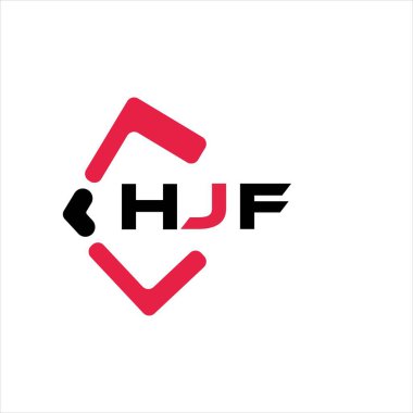 HJF yaratıcı minimalist harf logosu. HJF benzersiz vektör baş harfleri harf logosu tasarımı