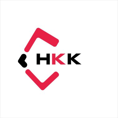 HKK yaratıcı minimalist harf logosu. HKK benzersiz vektör baş harfleri harf logosu tasarımı