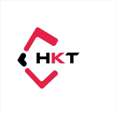 HKT yaratıcı minimalist harf logosu. HKT benzersiz vektör baş harfleri harf logosu tasarımı