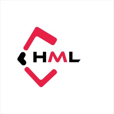 HML yaratıcı minimalist harf logosu. HML benzersiz vektör baş harfleri harf logosu tasarımı