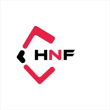Yaratıcı minimalist harf logosu. HNF benzersiz vektör baş harfleri harf logosu tasarımı