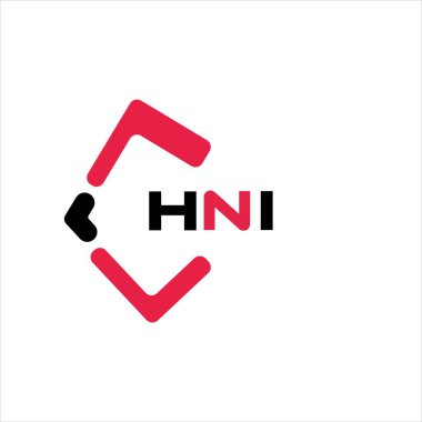 HNI yaratıcı minimalist harf logosu. HNI benzersiz vektör baş harfleri harf logosu tasarımı