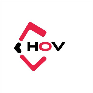 HOV yaratıcı minimalist harf logosu. HOV benzersiz vektör baş harfleri alfabe harfi logo tasarımı