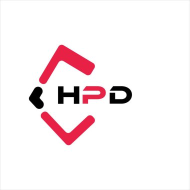 HPD yaratıcı minimalist harf logosu. HPD eşsiz vektör baş harfleri alfabe harf logosu tasarımı