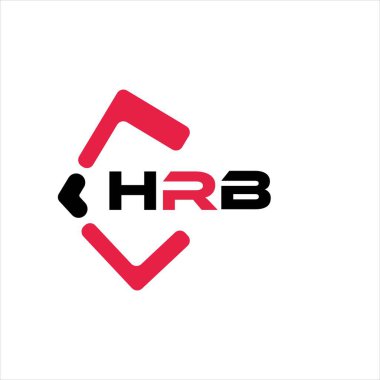 HRB yaratıcı minimalist harf logosu. HRB benzersiz vektör baş harfleri harf logosu tasarımı