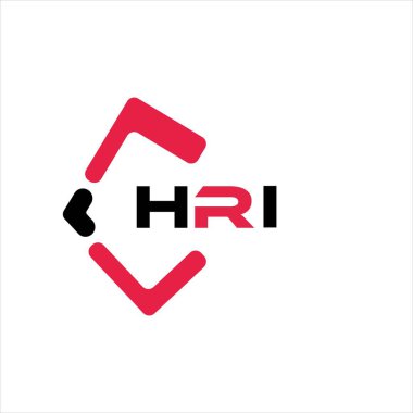 HRI yaratıcı minimalist harf logosu. HRI benzersiz vektör baş harfleri harf logosu tasarımı