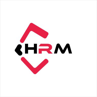 HRM yaratıcı minimalist harf logosu. HRM benzersiz vektör baş harfleri harf logosu tasarımı