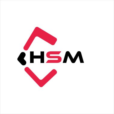 HSM yaratıcı minimalist harf logosu. HSM benzersiz vektör baş harfleri harf logosu tasarımı