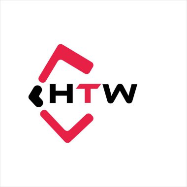 HTW yaratıcı minimalist harf logosu. HTW benzersiz vektör baş harfleri harf logosu tasarımı