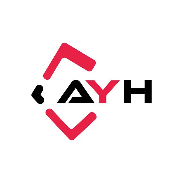 Yaratıcı minimalist harf logosu. AYH benzersiz vektör baş harfleri harf logosu tasarımı