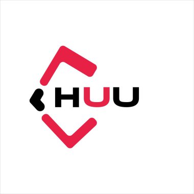 HUU yaratıcı minimalist harf logosu. HUU benzersiz vektör baş harfleri harf logosu tasarımı