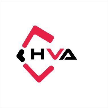 Yaratıcı minimalist harf logosu. HVA benzersiz vektör baş harfleri harf logosu tasarımı